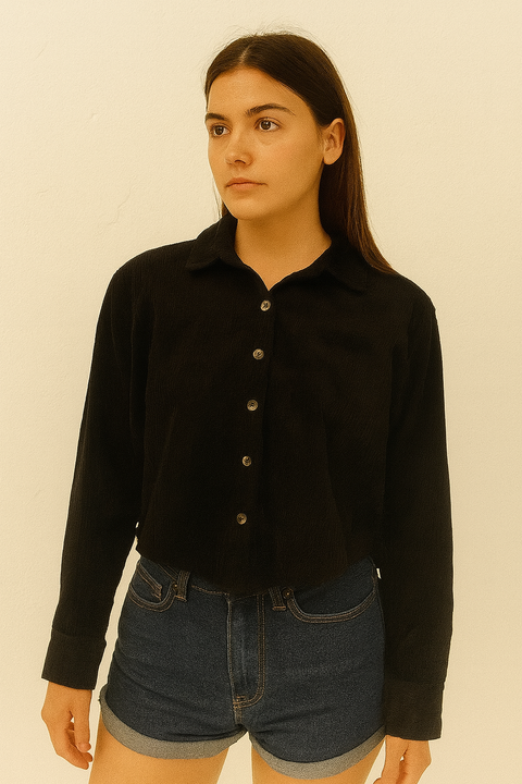 Forever 21 Women's Black Long Sleeve Shirt | Forever 21 In Lebanon