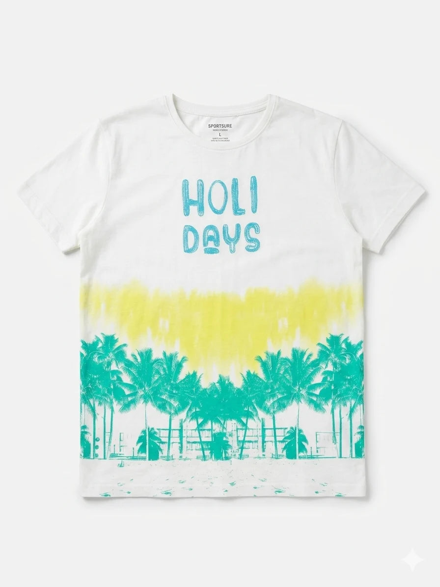Zara Boy's White Printed T-Shirt | Zara In Lebanon