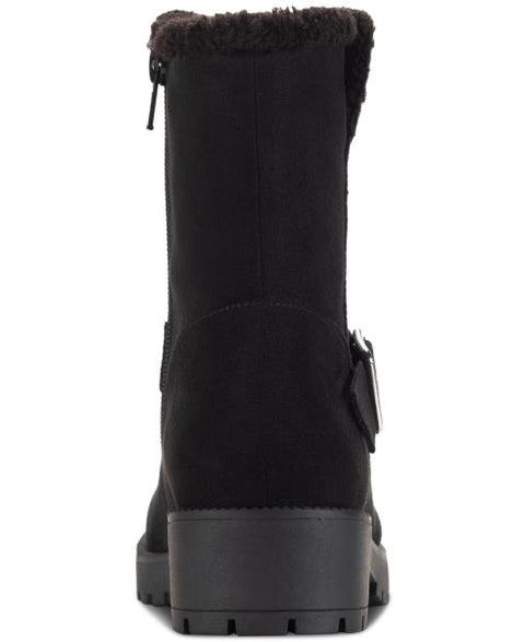 Style & Co Women's Fleurr Belt Lug Booties, Created for Macy's - Black Mc