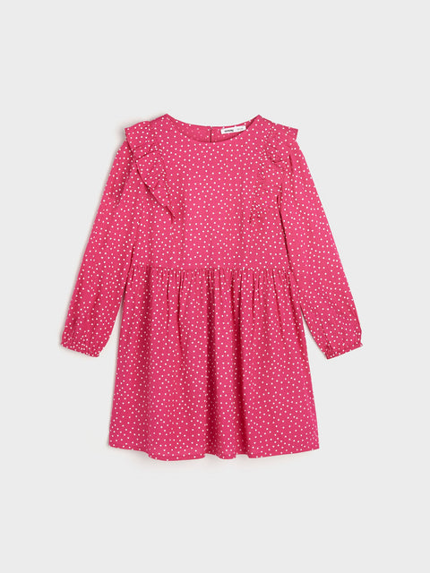 Sinsay Girl's Fuchsia Gathered Dress | Sinsay In Lebanon