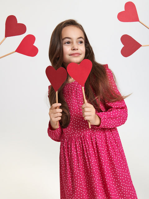 Sinsay Girl's Fuchsia Gathered Dress | Sinsay In Lebanon