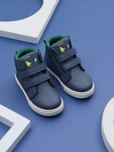 Sinsay Baby Boy's Navy Imitation Leather High Top Sneakers | Sinsay In Lebanon