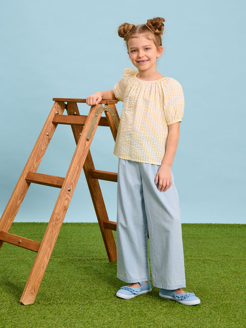 Sinsay Girl's  Light Blue With Rubber Jeans  | Sinsay in Lebanon