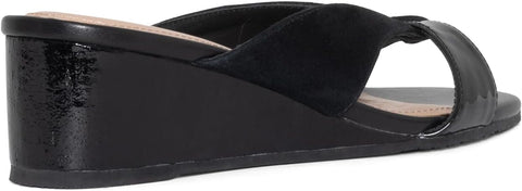 NYDJ Women's Black Contessa Wedge Slipper | NYDJ in Lebanon