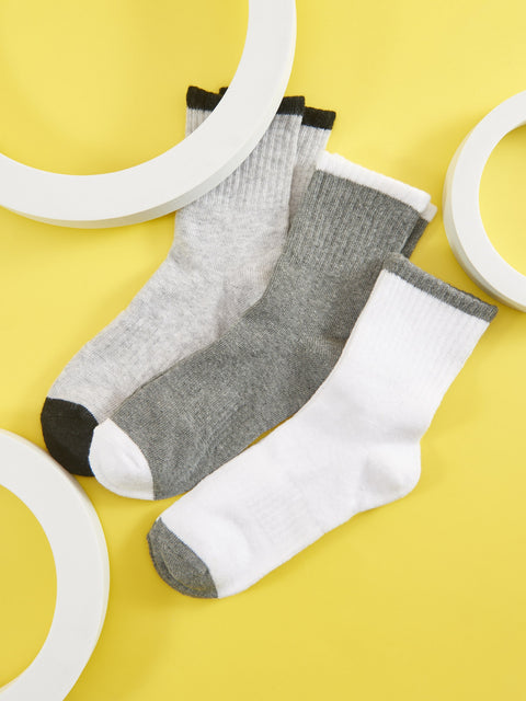 Sinsay Boy's Grey /White  3 pieces Socks | Sinsay in lebanon