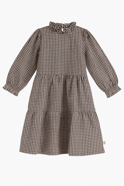 POMPdeLUX Girl's Brown/Pink Crowbar Dress |POMPdeLUX in Lebanon