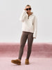 Sinsay Women's Brown Thermal Leggings with a Push Fleeced Design Leggings