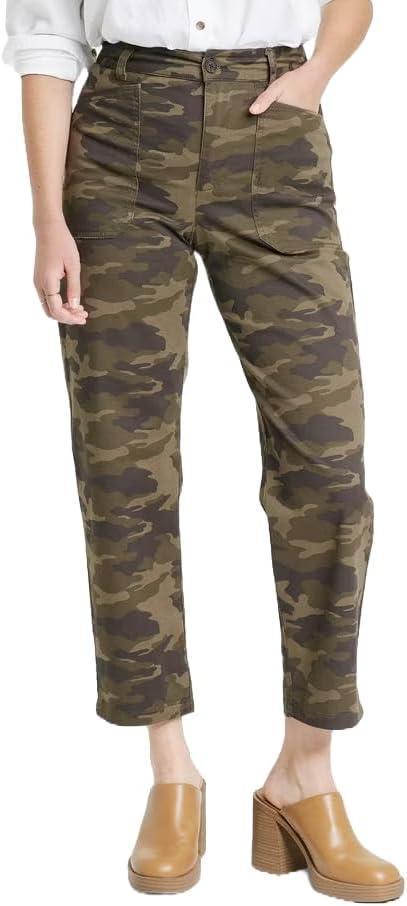 Universal Thread Women's Khaki Green High-Rise Barrel Leg Pants | Universal Thread In Lebanon