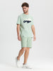 Sinsay Men's Mint Green Printed Slim Fit Shorts | Sinsay In Lebanon