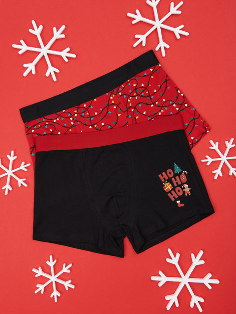 Sinsay Men's Black & Red 2 Pack Classic Boxers | Sinsay In Lebanon