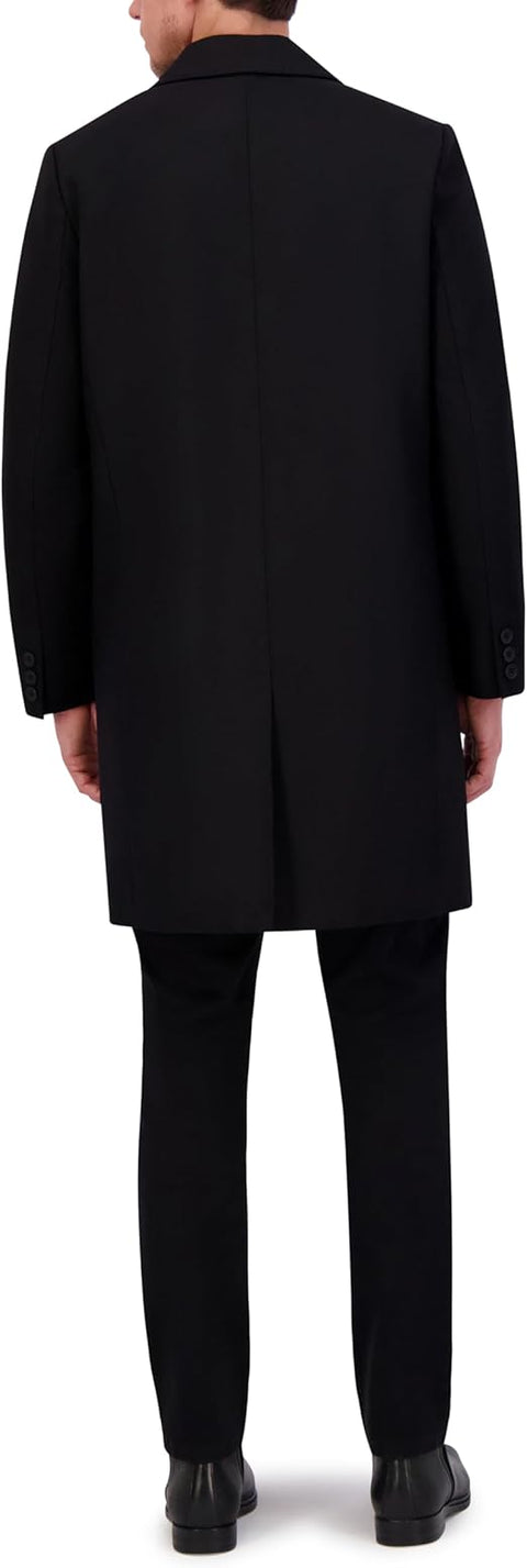 Kenneth Cole Men's Black Peak Lapel Wool Coat | Kenneth Cole In Lebanon