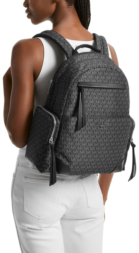 Michael Kors Women's Black Prescott Signature Logo Large Backpack | Michael Kors In Lebanon