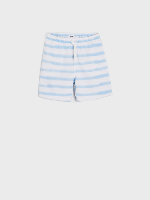 Sinsay Boy's White & Light Blue Striped Shorts | Sinsay In Lebanon