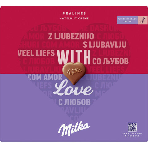 Milka With love Pralines Hazelnut Crème 110g