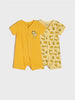Sinsay Fox & Bunny Baby's Multi-Yellow Short Sleeve Romper| Sinsay In Lebanon