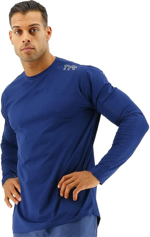 Tyr Men's Navy Crew Neck Long Sleeve Blouse |Tyr In Lebanon