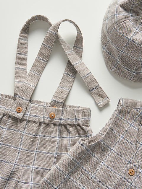 Reserved Baby Boy's Light Grey Elegant Linen Set | Reserved In Lebanon