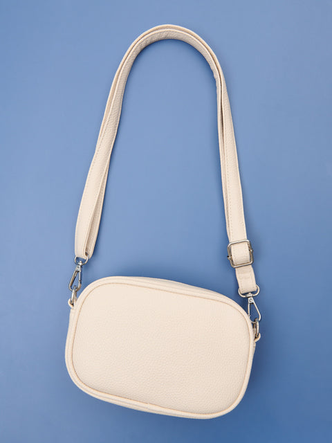 Sinsay Women's Beige Faux Leather Small Shoulder Bag | Sinsay In Lebanon