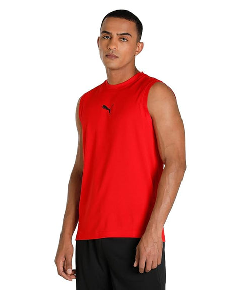 Puma Men's Red Regular Fit Sports Tank Top | Puma In Lebanon