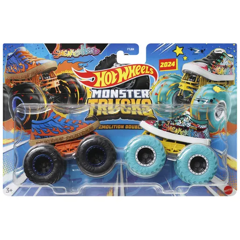 Mattel Hot Wheeles Sneakerhead Monster Trucks Demolition Double Toy | Mattel In Lebanon