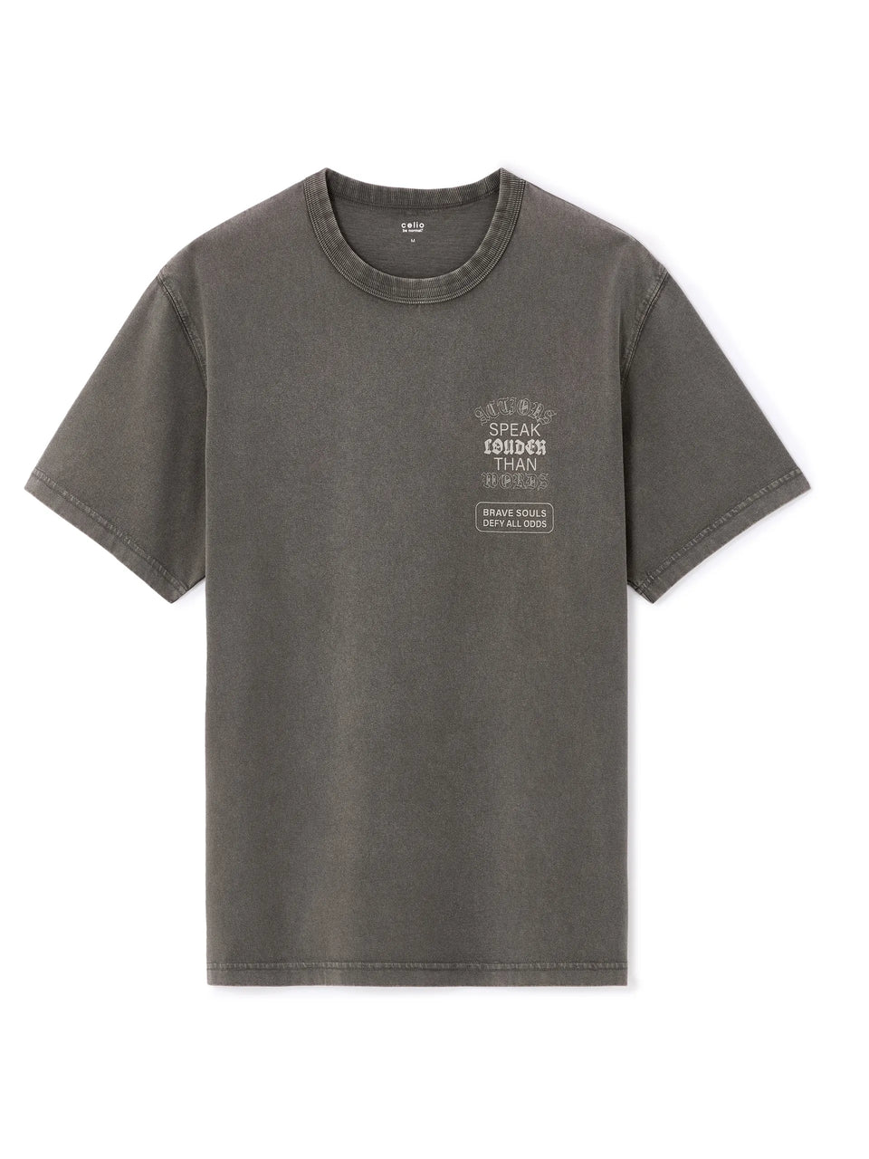 Celio Men's Dark Grey Boxy Cut T-Shirt | Celio In Lebanon