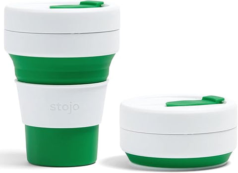 Stojo Green Collapsible Silicone Coffee Cup 5 x 9 x 9 cm| Stojo in Lebanon