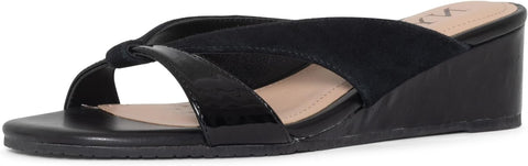 NYDJ Women's Black Contessa Wedge Slipper | NYDJ in Lebanon