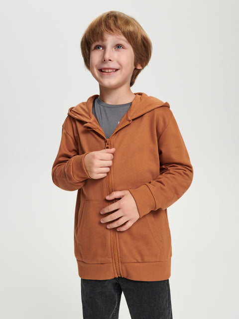 Sinsay Boy's Brown Hooded Jacket | Sinsay In Lebanon
