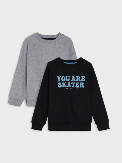 Sinsay Baby Boy's Gray & Black Set Of 2 Sweatshirts | Sinsay In Lebanon