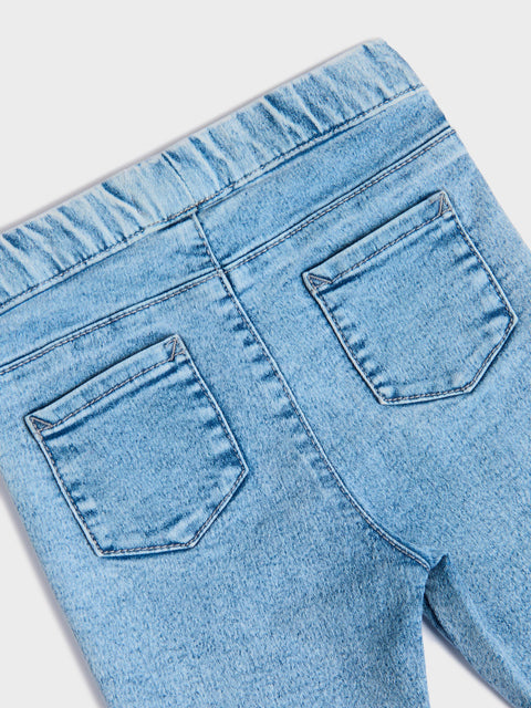 Sinsay Baby Girl's Light Blue Elastic Waistband Jeans   | Sinsay in Lebanon
