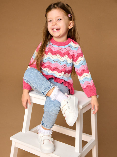 Sinsay Baby Girl's Light Blue Elastic Waistband Jeans   | Sinsay in Lebanon