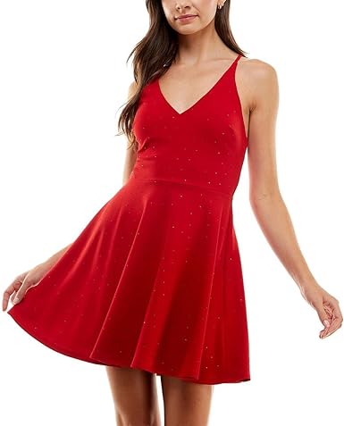 City Studios Women's Red Dress ABF273 shr