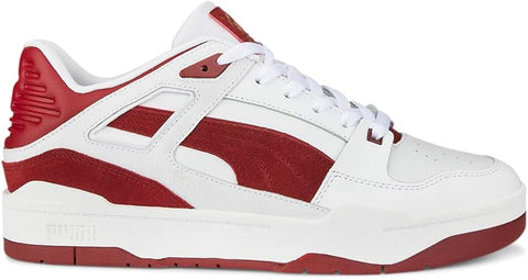 Puma Women's White & Burgundy Slipstream Suede Fs Lace Up Sneakers | Puma In Lebanon