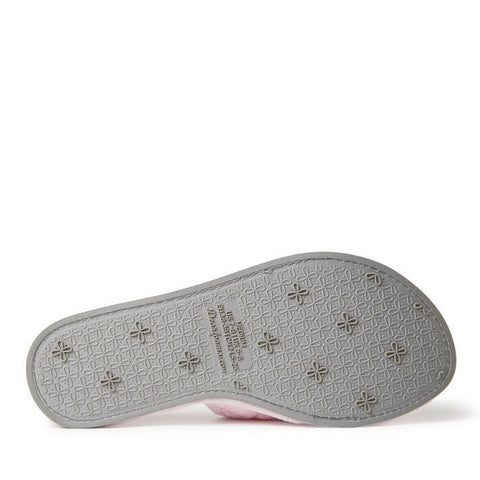 Dearfoams Women's Baby Pink Beatrice Microfiber Terry Slide Quilted Slippers | Dearfoams In Lebanon