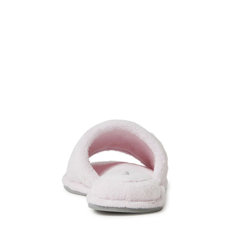 Dearfoams Women's Baby Pink Beatrice Microfiber Terry Slide Quilted Slippers | Dearfoams In Lebanon
