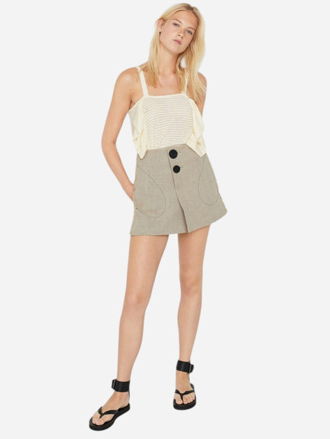 Mango Women's Off White Ruffle Sleeveless Blouse |Mango In Lebanon