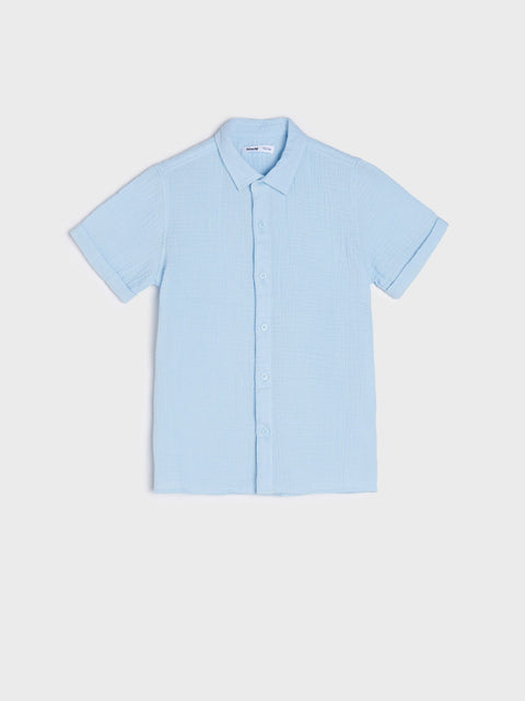 Sinsay Boy's Pale Blue Shirt With Chest Pocket | Sinsay In Lebanon