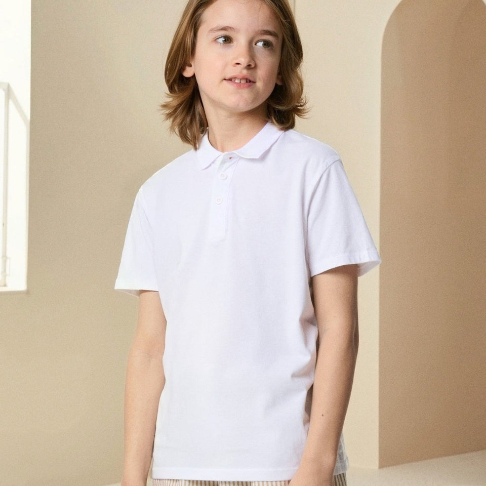 Sinsay Boy's White Classic Polo
