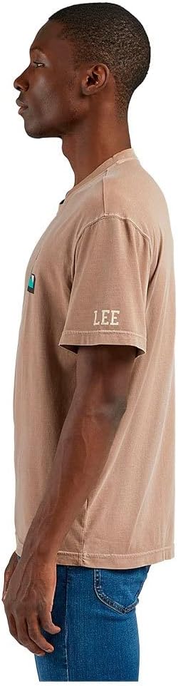 Lee Men's Beige Light Umber Nat Dye Loose T-Shirt | Lee in Lebanon