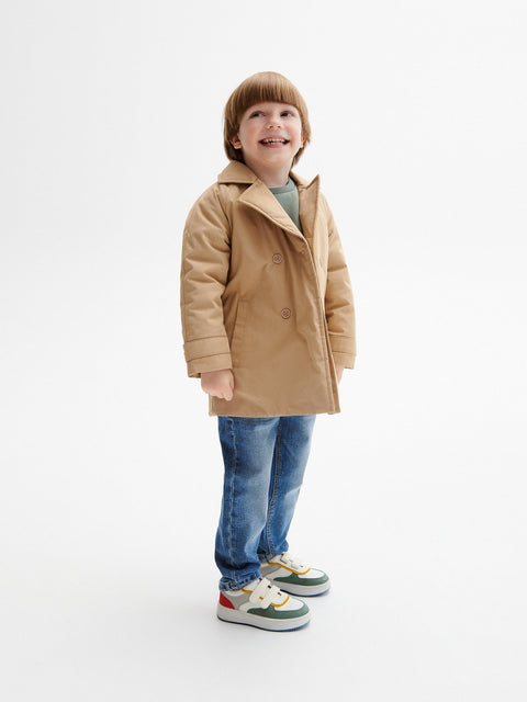 Reserved Boy's Beige Coat With Recycled-fabric Insulation | Reserved In Lebanon