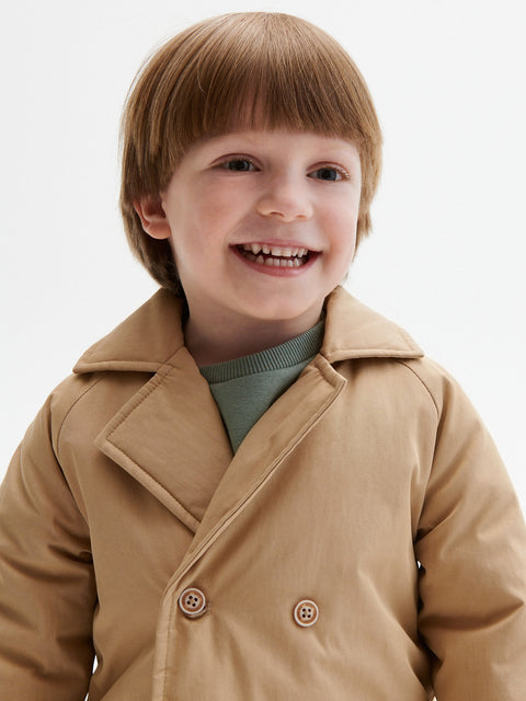 Reserved Boy's Beige Coat With Recycled-fabric Insulation | Reserved In Lebanon