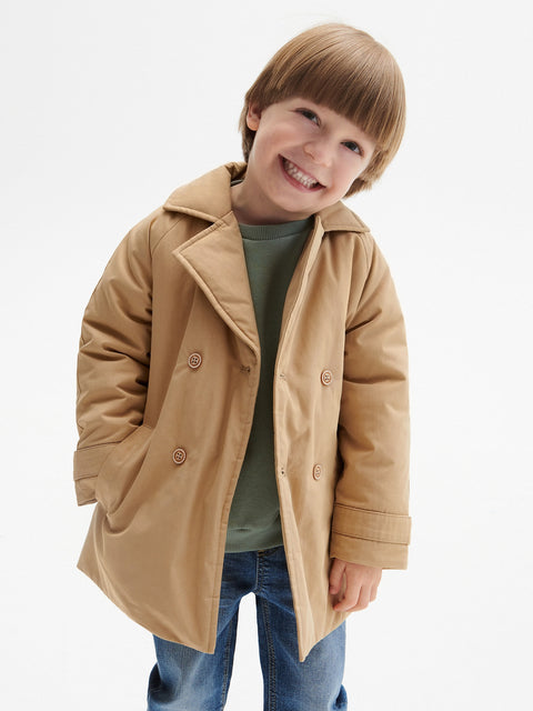 Reserved Boy's Beige Coat With Recycled-fabric Insulation | Reserved In Lebanon