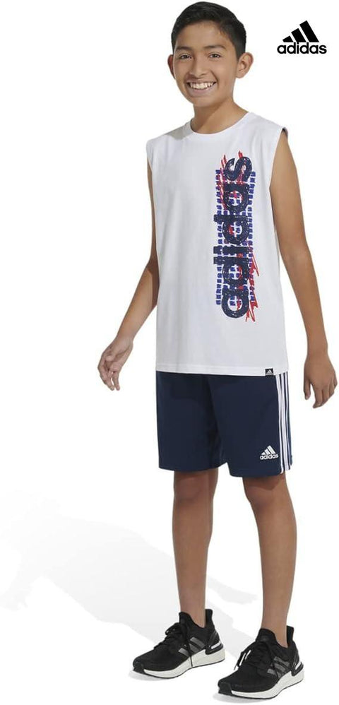 Adidas Boy's White Printed Blouse |Adidas In Lebanon