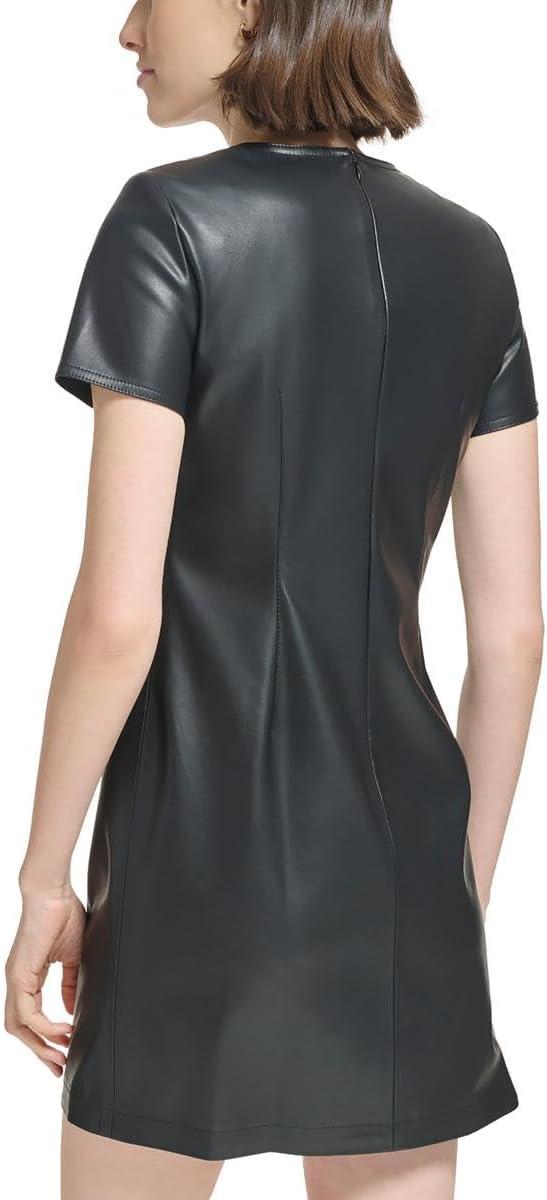 Calvin Klein Women's Black Leather Sheath  Dress |Calvin Klein in Lebanon