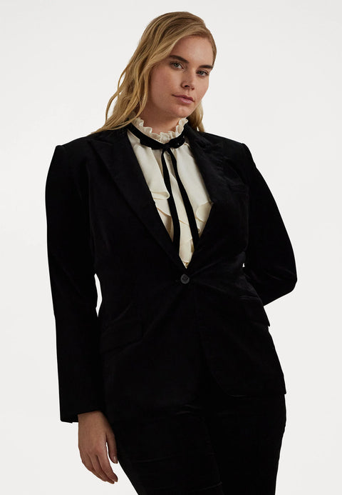 Lauren Ralph Lauren Women's Black Stretch Velvet Blazer | Lauren Ralph Lauren In Lebanon