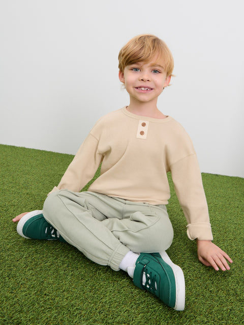 Sinsay Boy's Beige Long Sleeve Blouse With Decorative Buttons | Sinsay In Lebanon