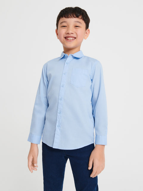 Sinsay Boy's Light Blue Shirt With Classic Collar | Sinsay In Lebanon