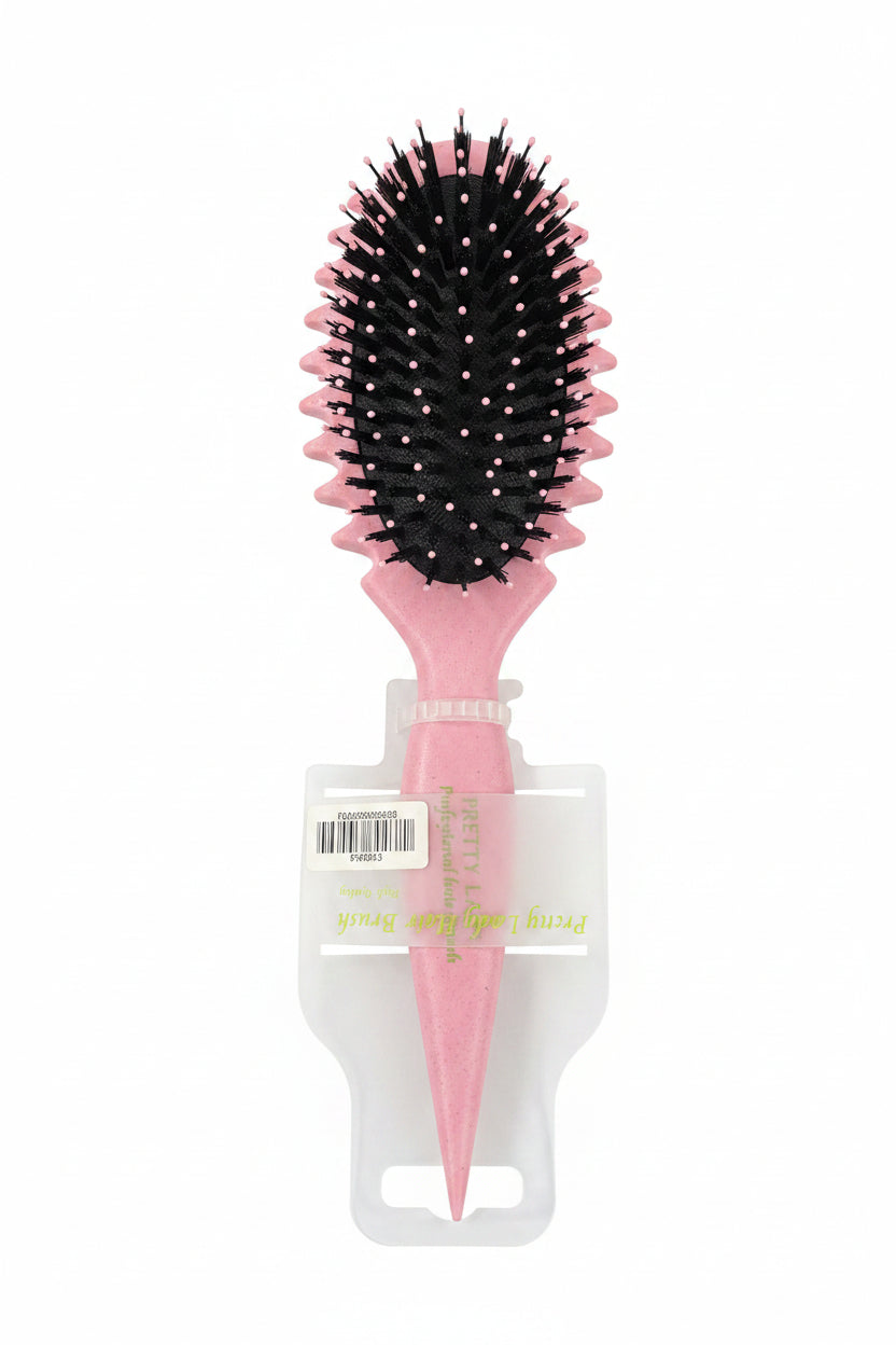 Freddy Oval Curly Pink Hairbrush