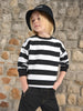 Sinsay Boys Black/white striped sweatshirt AYA