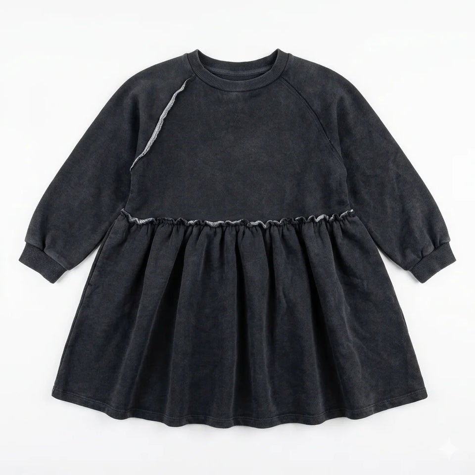 Zara Girl's Dark Grey Long Sleeves Dress | Zara in Lebanon